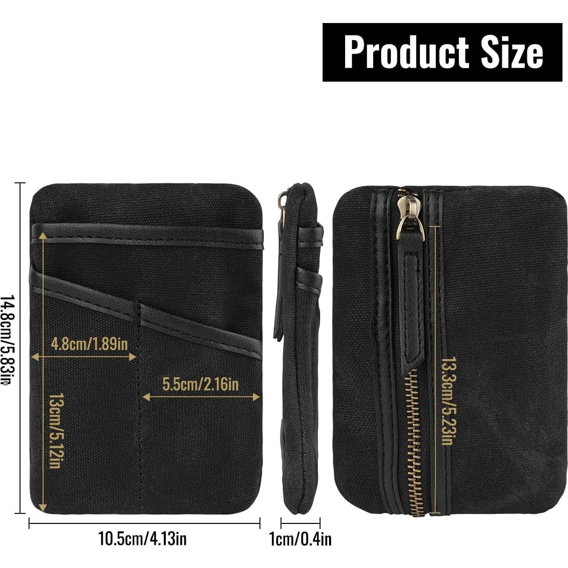 Estuche EDC Sayram SP9 de Lona Impermeable Negro con Cremallera