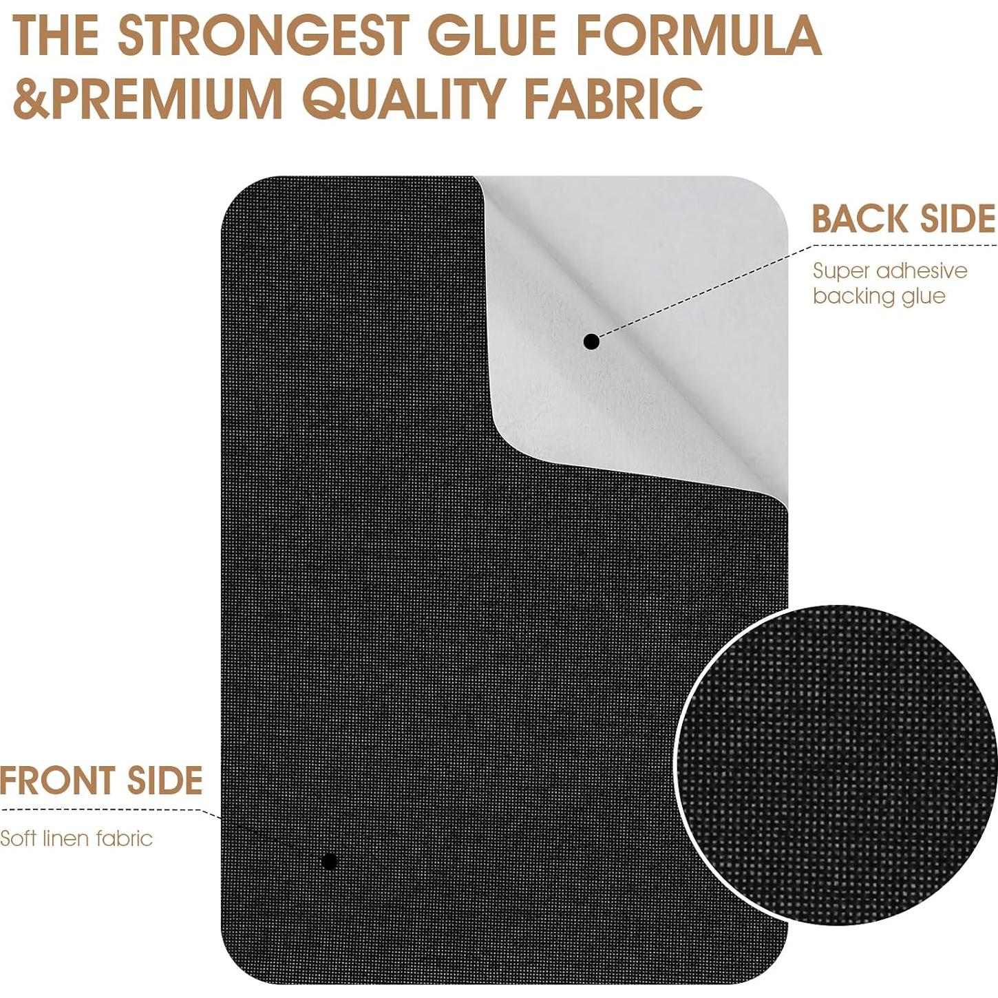 Parche de Reparación Autoadhesivo Lusofie 28x20cm 2-Pack Negro