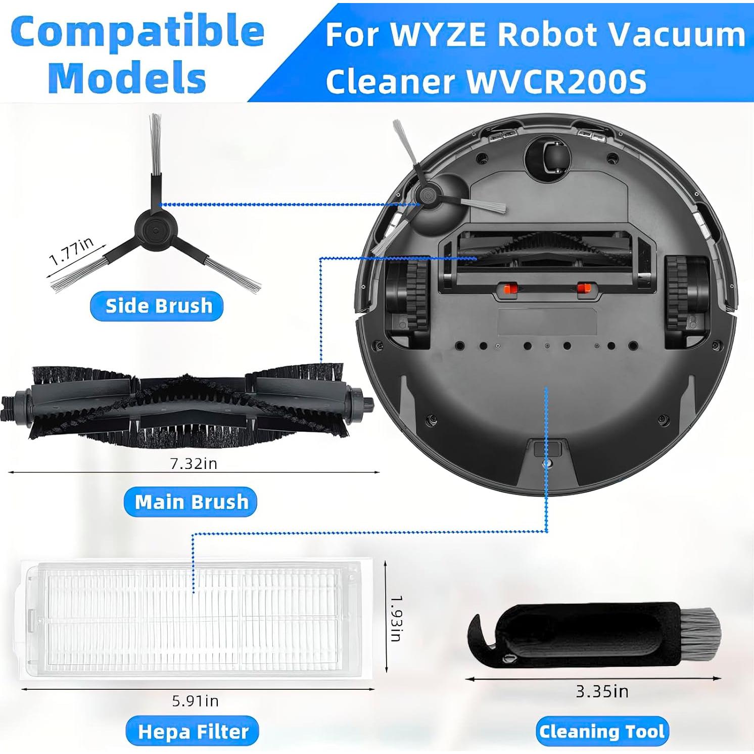 Kit de Accesorios para Aspiradora Robot WYZE WVCR200S - 17 Piezas