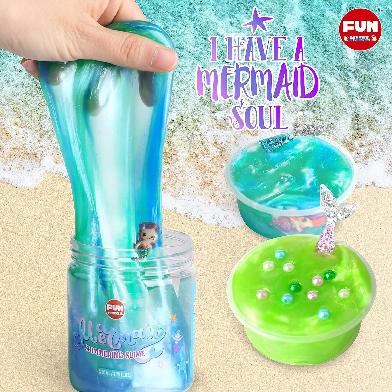 Kit de Slime de Sirena FunKidz - 1.34 kg, 4 Colores, 6 a 12 Años