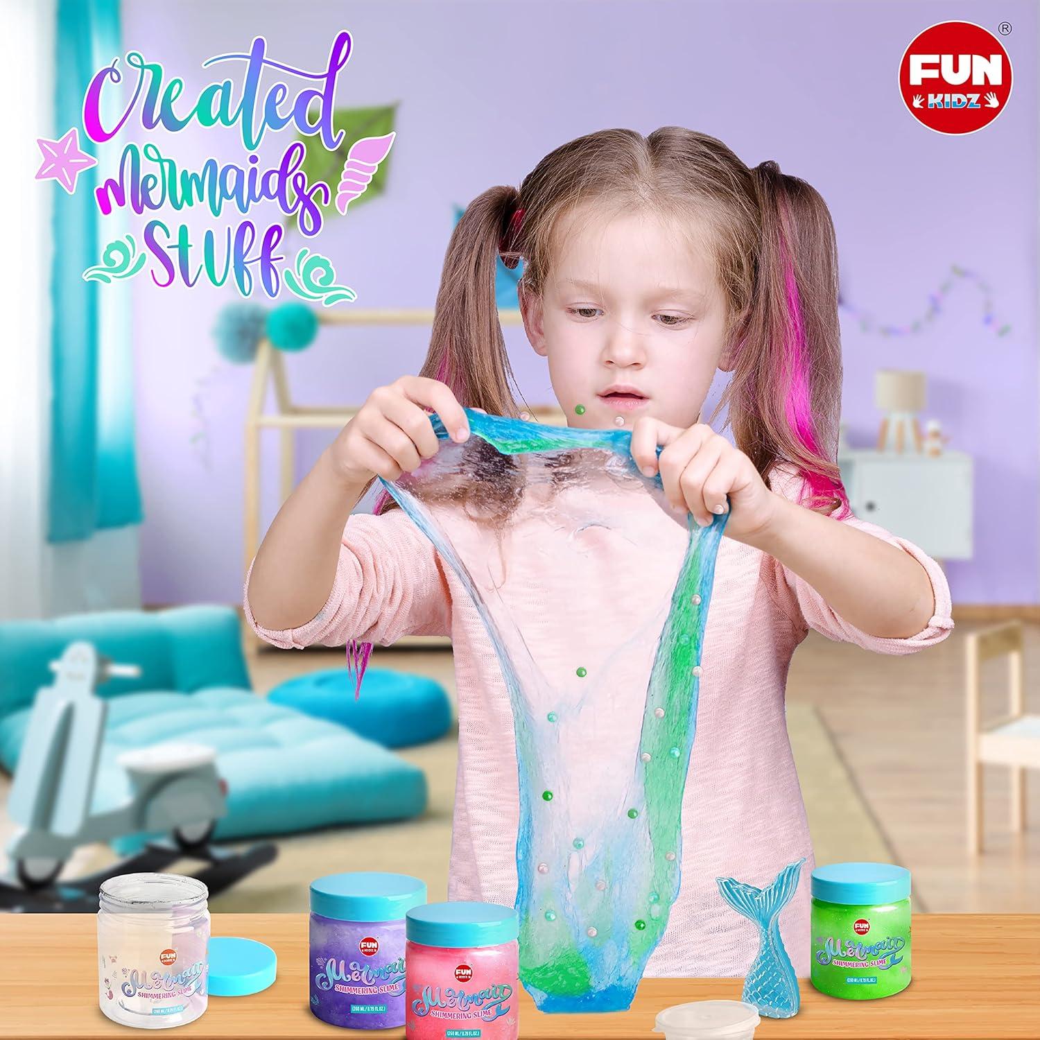 Kit de Slime de Sirena FunKidz - 1.34 kg, 4 Colores, 6 a 12 Años