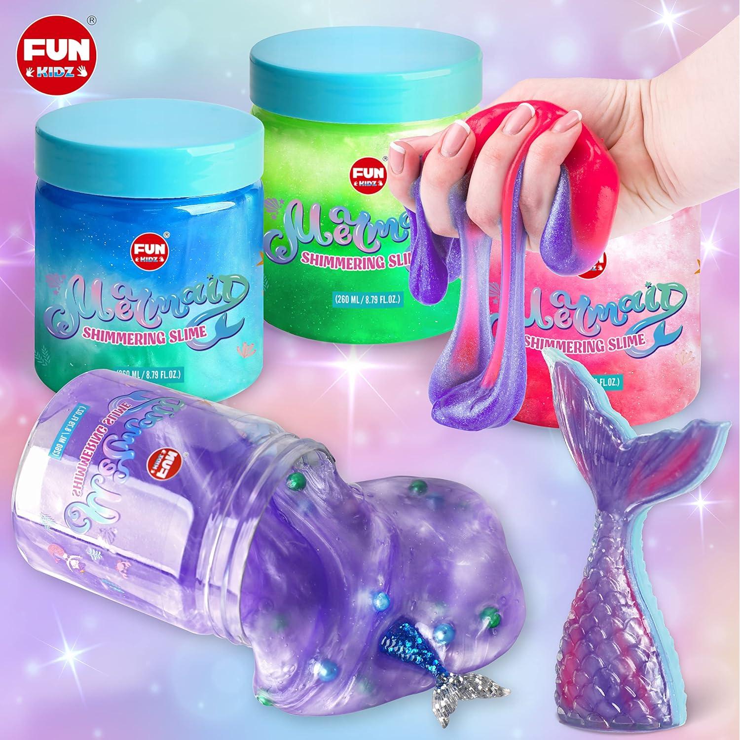 Kit de Slime de Sirena FunKidz - 1.34 kg, 4 Colores, 6 a 12 Años