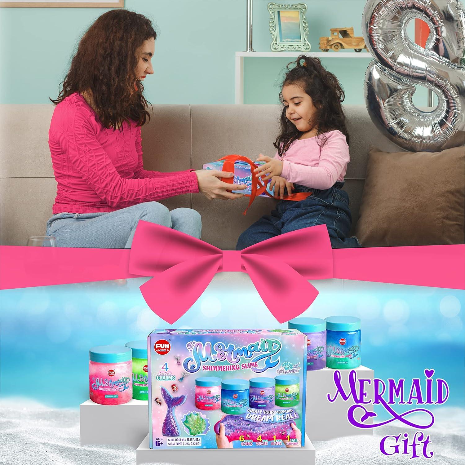 Kit de Slime de Sirena FunKidz - 1.34 kg, 4 Colores, 6 a 12 Años