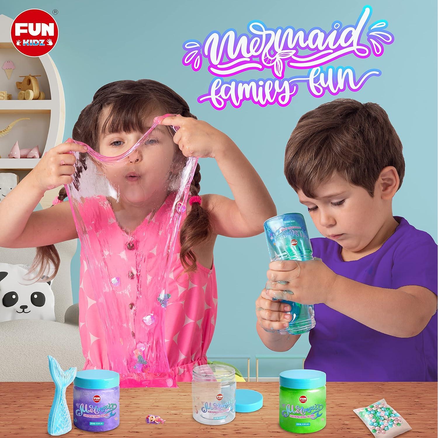 Kit de Slime de Sirena FunKidz - 1.34 kg, 4 Colores, 6 a 12 Años