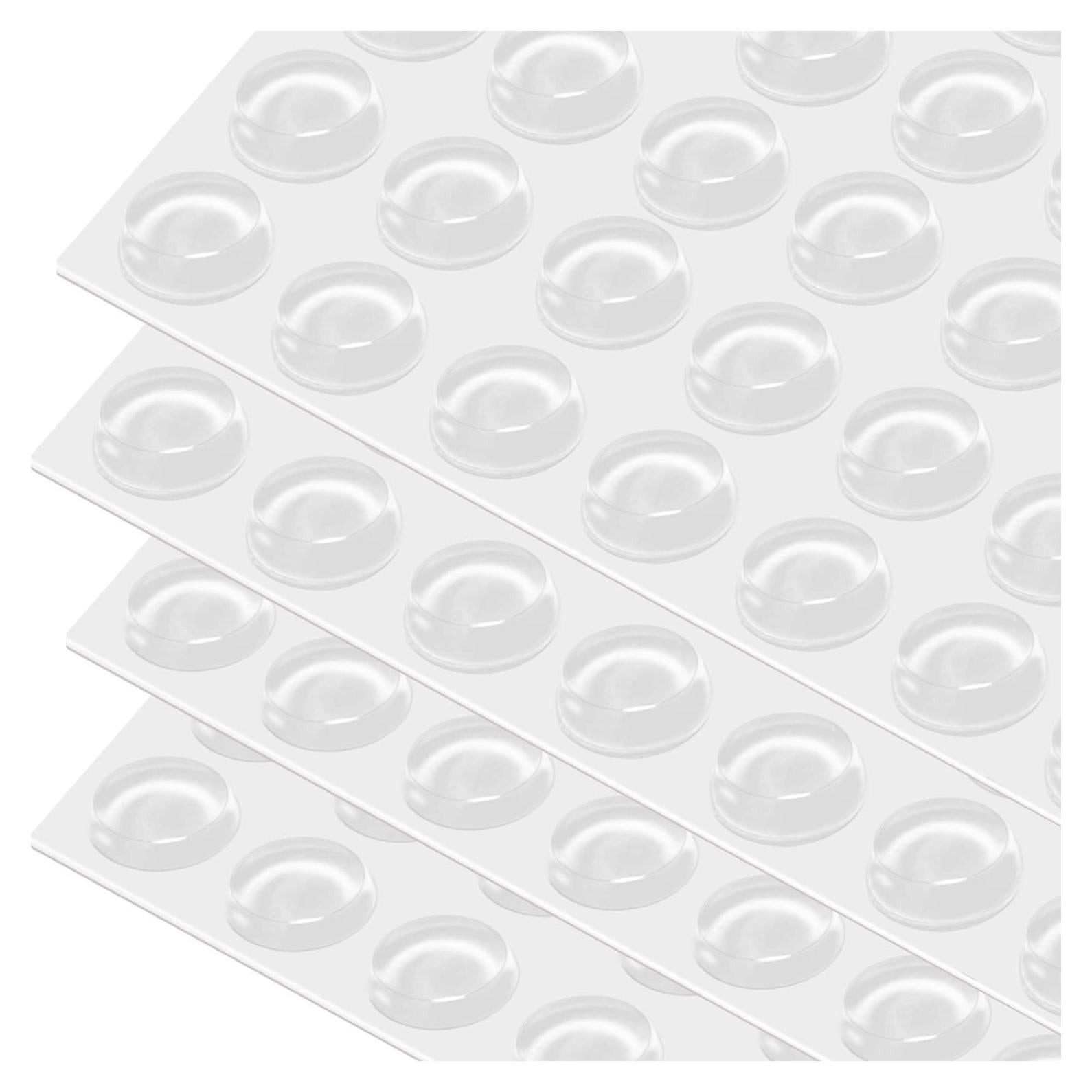 256 Almohadillas Adhesivas Transparentes Silicona 2 Tamaños