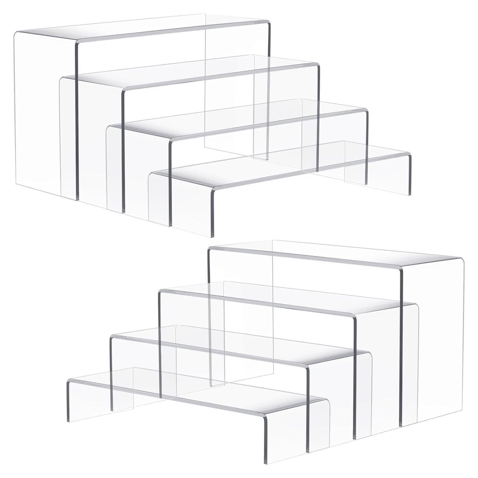 Soportes Acrílicos Rectangulares Transparentes Anglelife - 8 Piezas