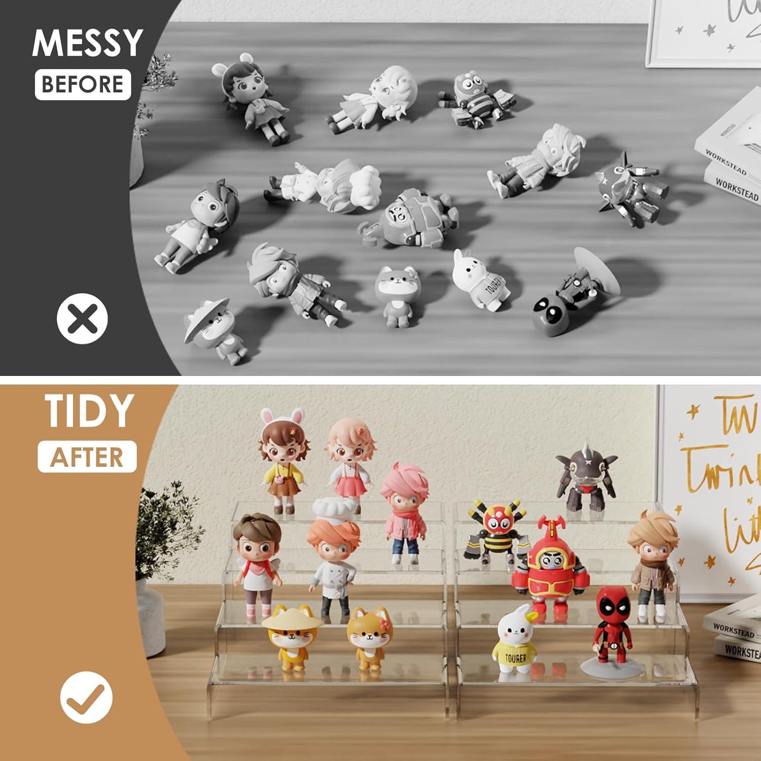 Soportes Acrílicos Rectangulares Transparentes Anglelife - 8 Piezas