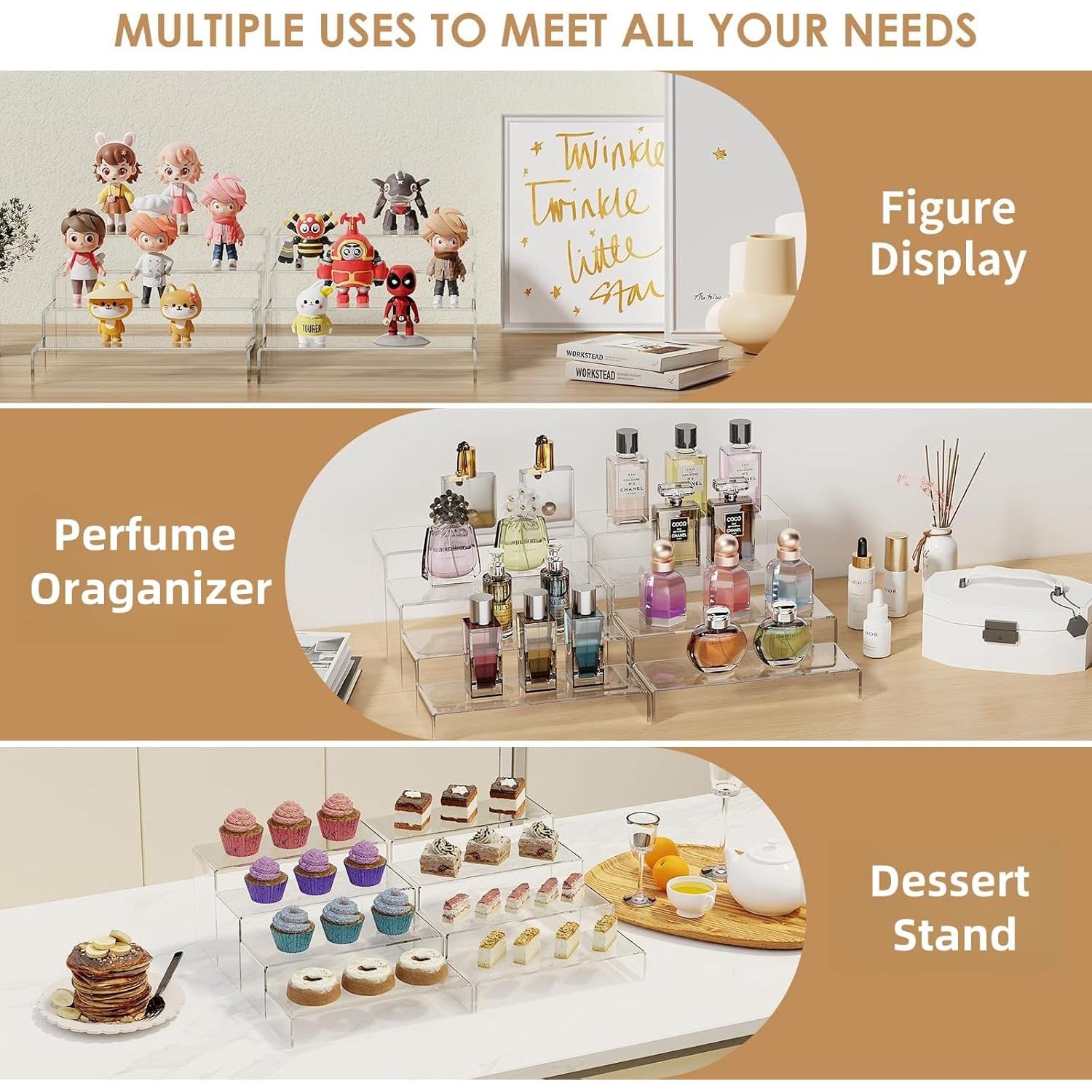 Soportes Acrílicos Rectangulares Transparentes Anglelife - 8 Piezas