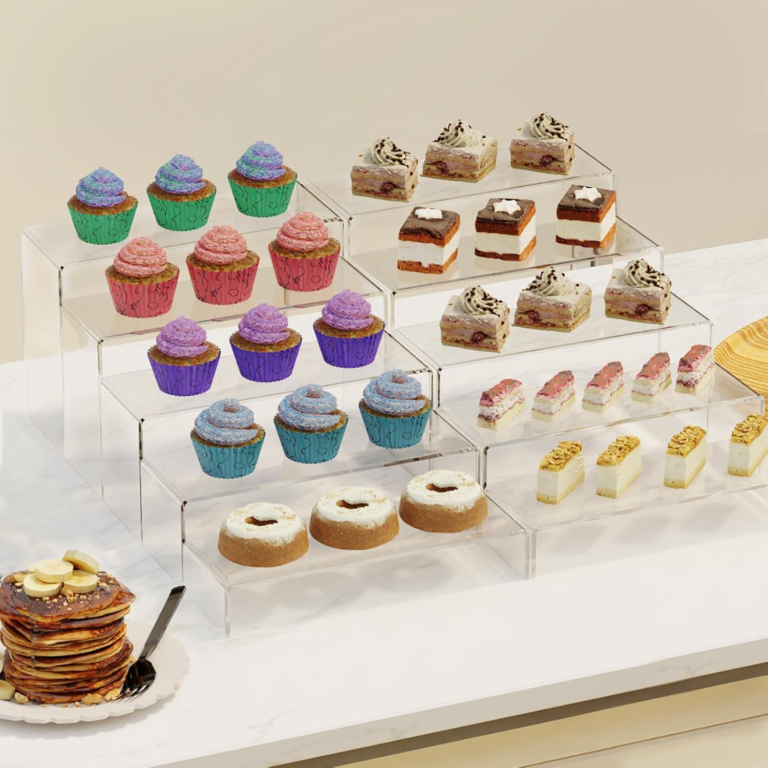 Soportes Acrílicos Rectangulares Transparentes Anglelife - 8 Piezas