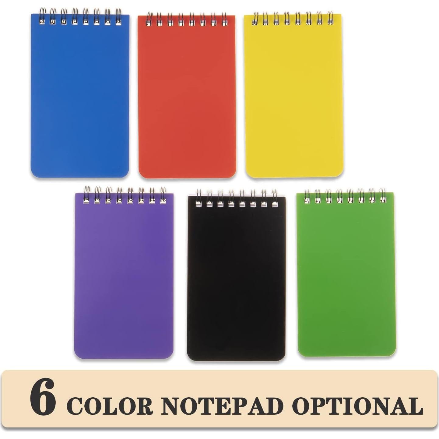 Cuaderno de Bolsillo QiCheng 3x5" Espiral 6 Pack Verde