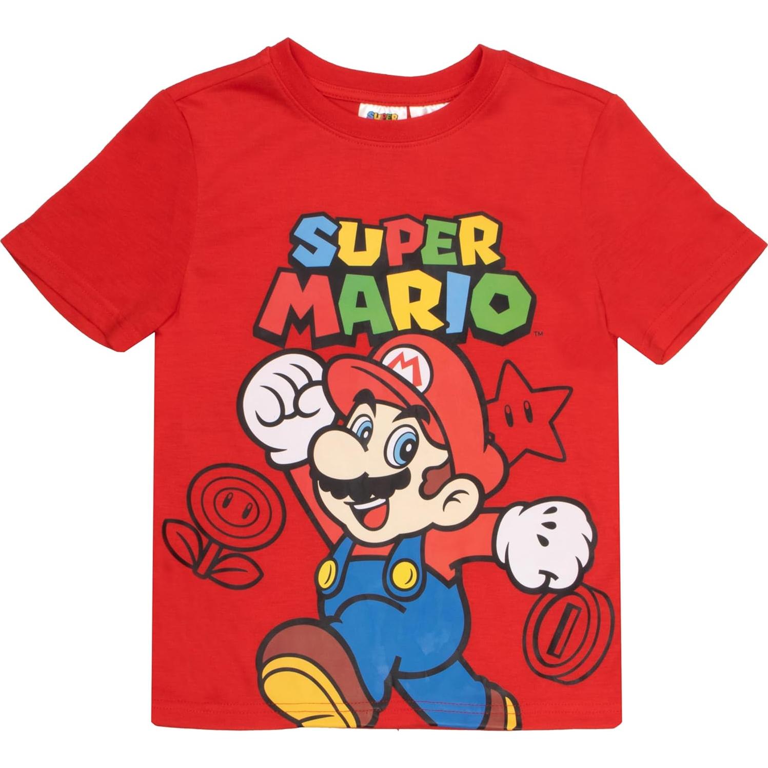 Conjunto 3 Piezas Super Mario para Niños - Camiseta y Pantalones