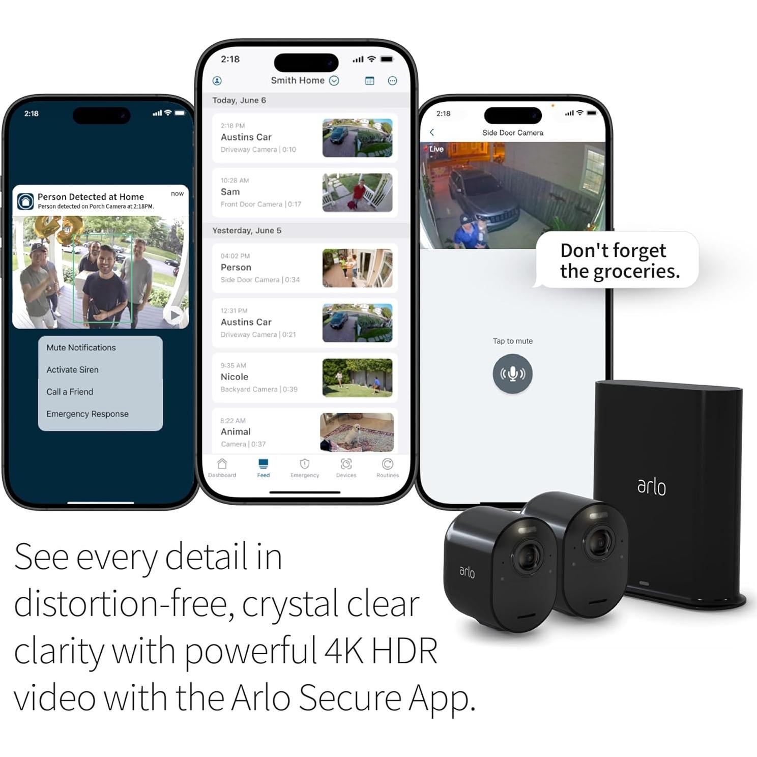 Cámara de Seguridad Arlo Ultra 2 - 4K HDR, 2 Cámaras, SmartHub