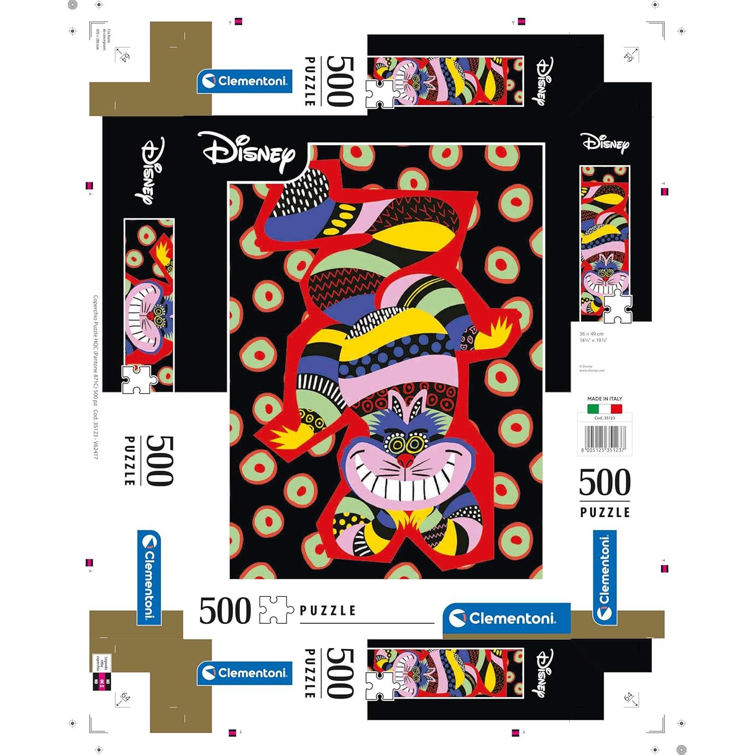 Puzzle Clementoni 35123 Gato de Cheshire 500 Piezas 49x36cm