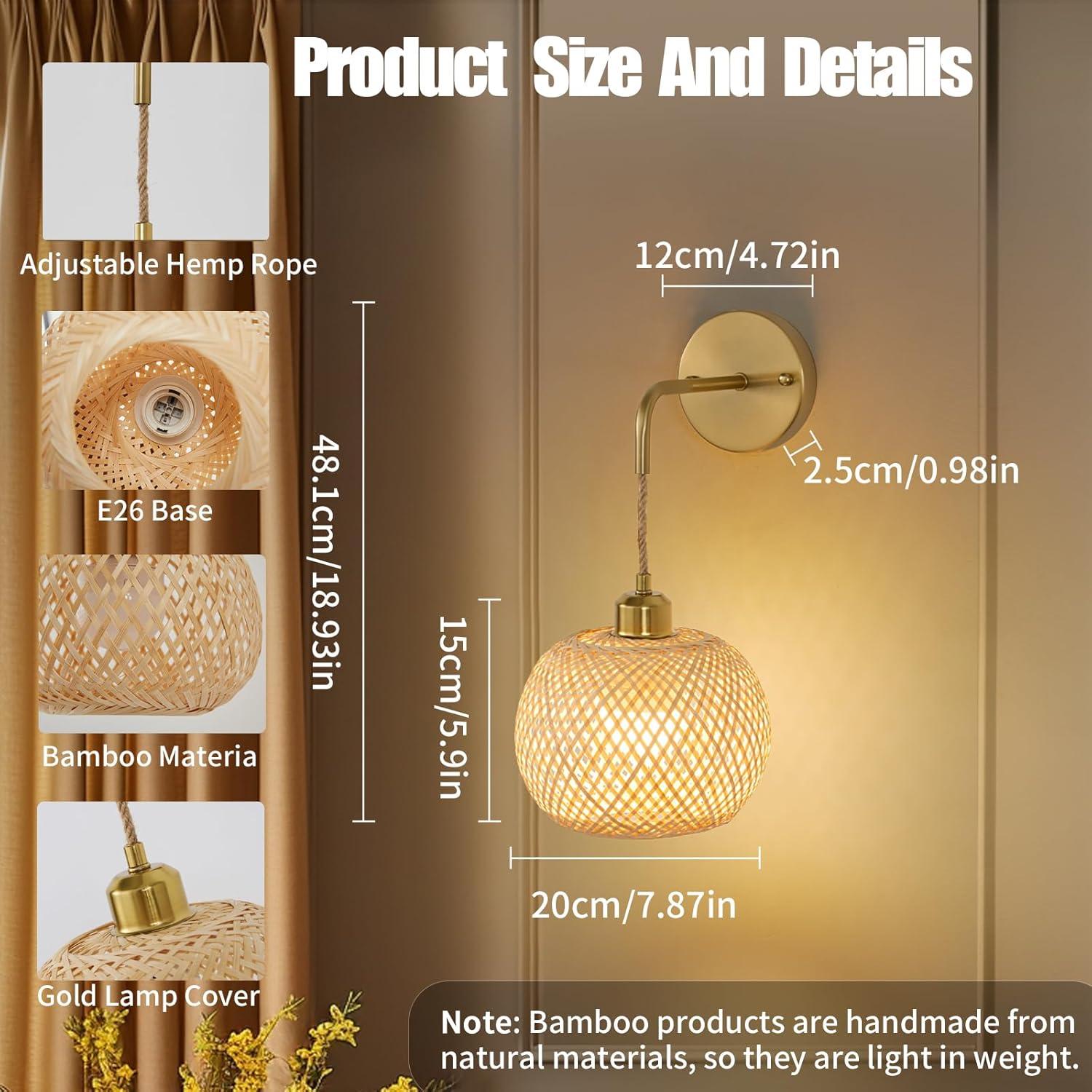 Aplique de Pared Inalámbrico Vitnucrol Dorado 48cm 2 Bombillas RGB