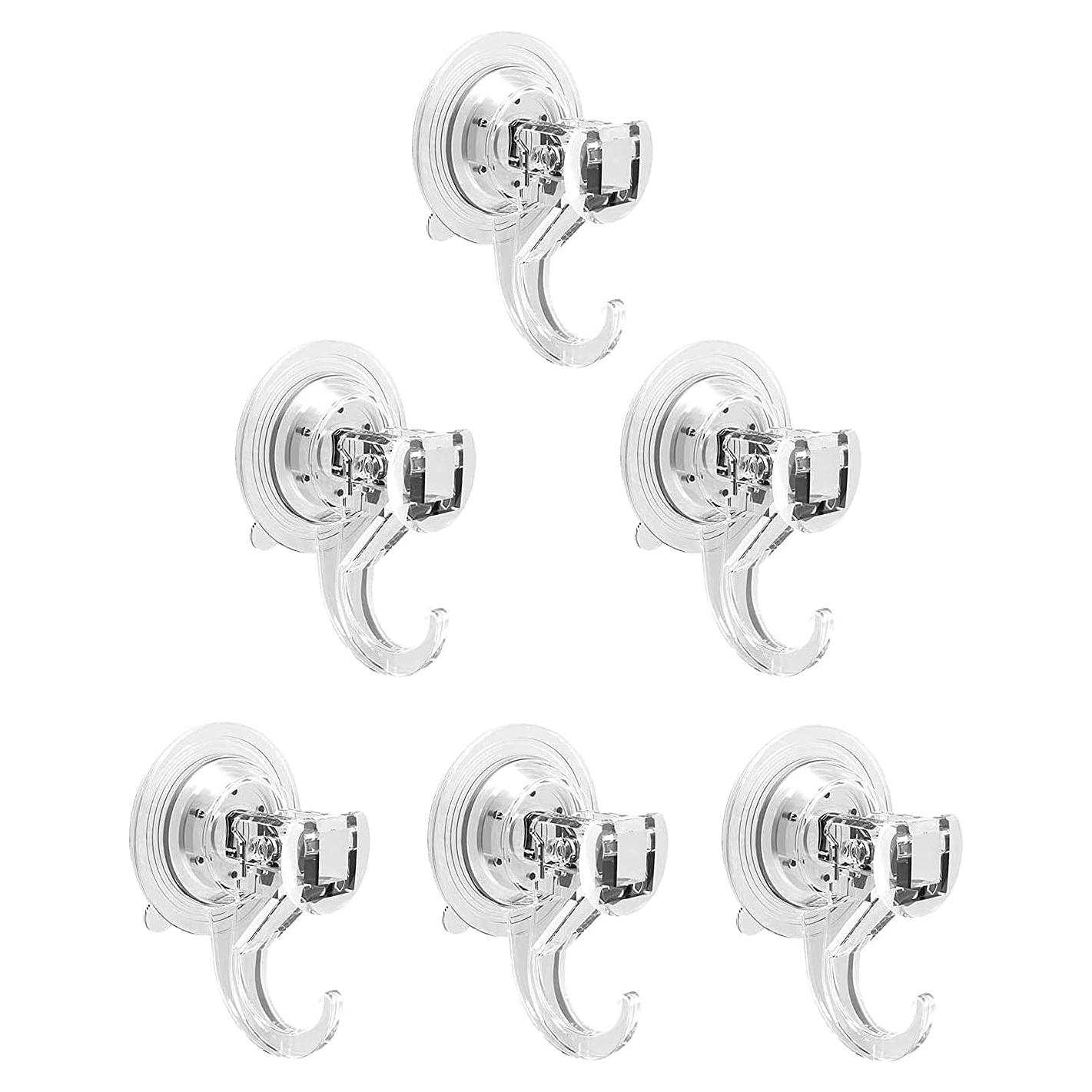 Ganchos de Ventosa Quntis 6 Paquete Transparentes Reutilizables