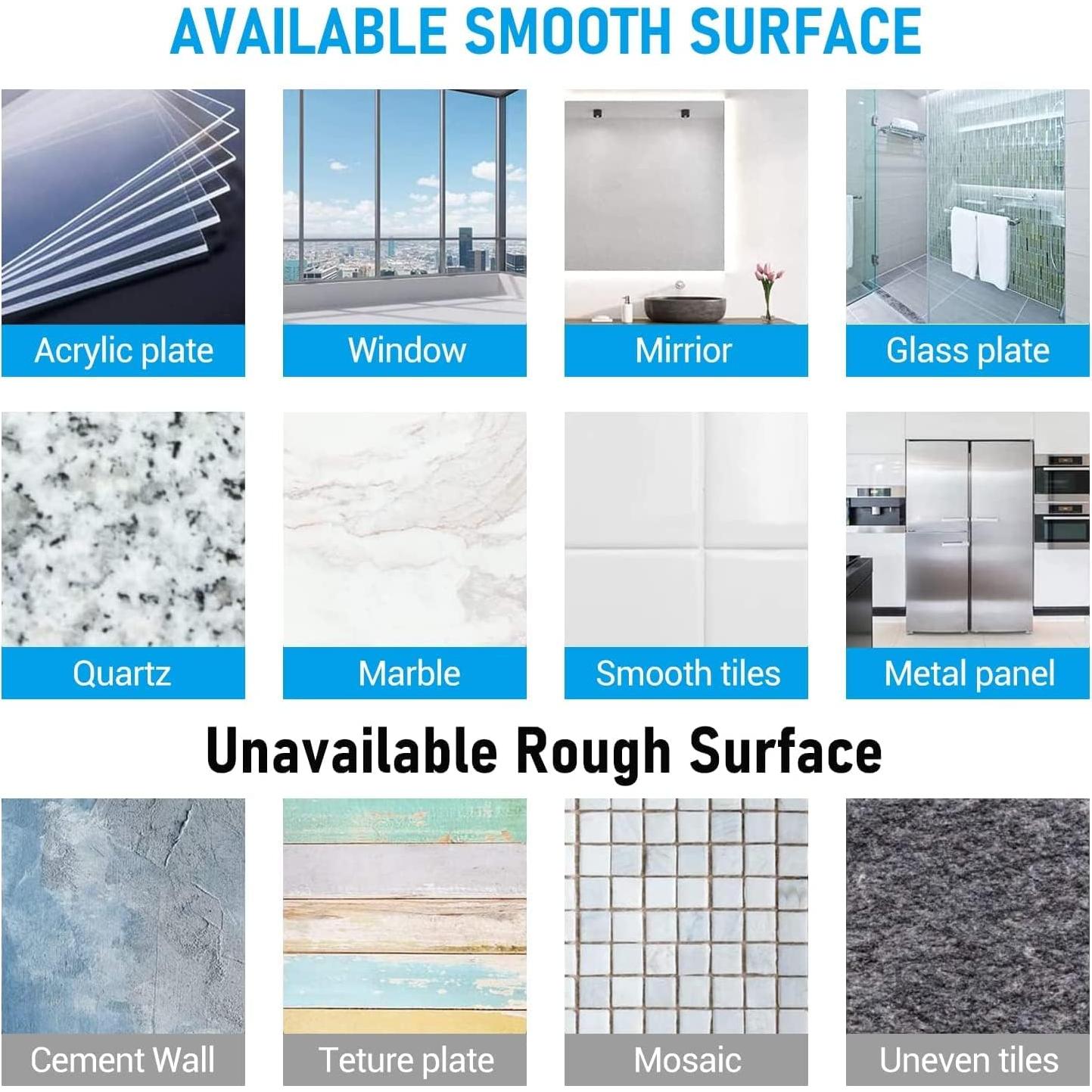 Ganchos de Ventosa Quntis 6 Paquete Transparentes Reutilizables