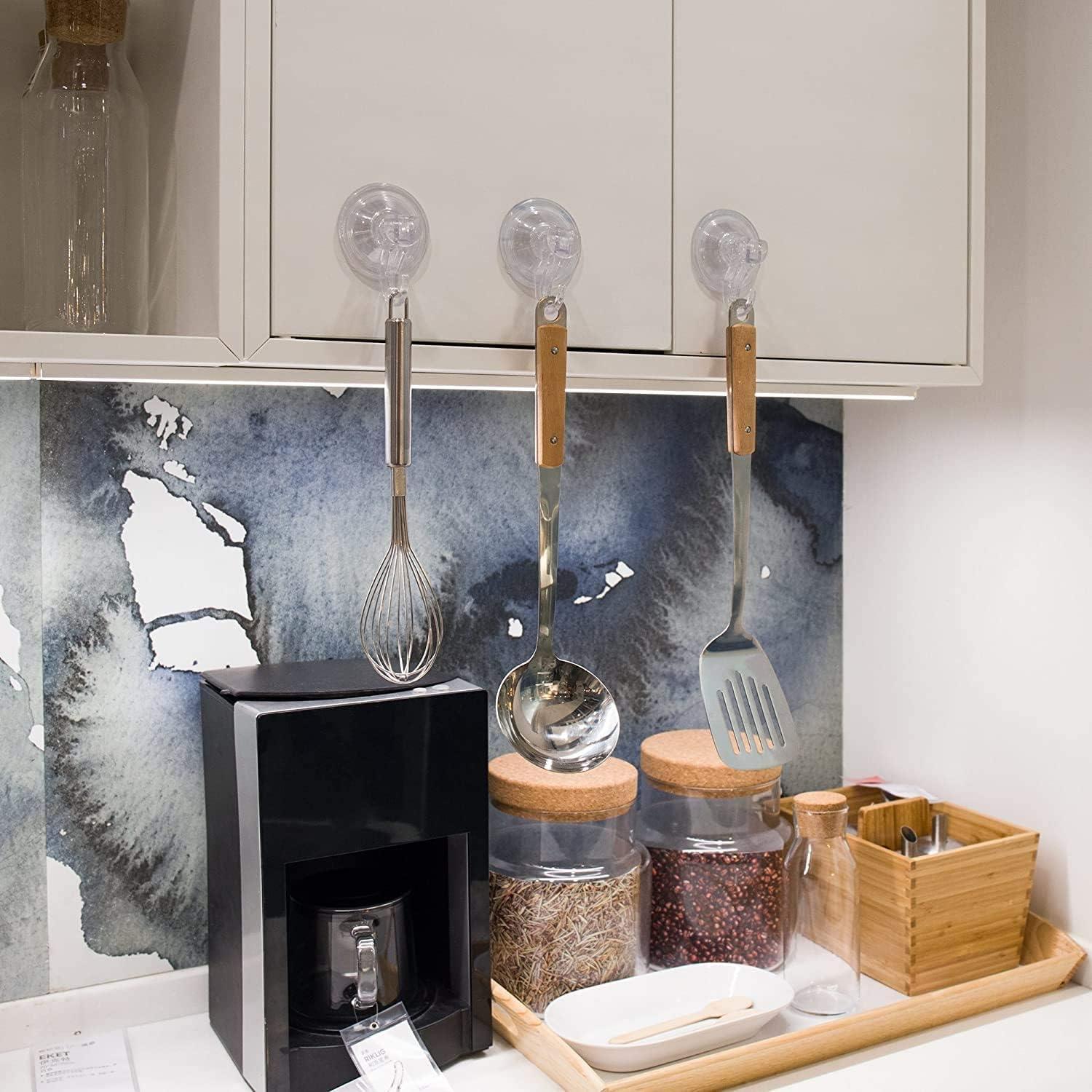 Ganchos de Ventosa Quntis 6 Paquete Transparentes Reutilizables