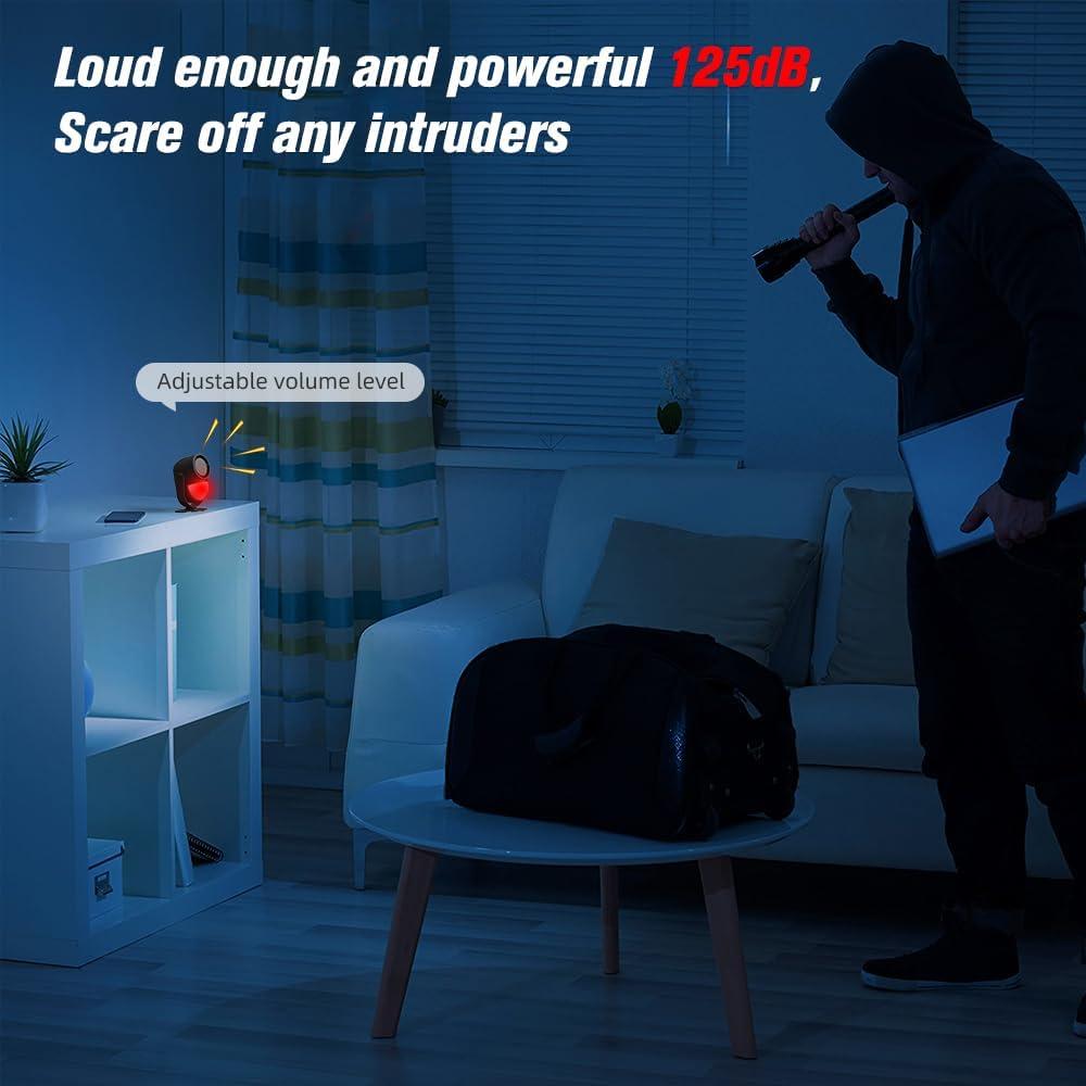 Alarma de Movimiento Infrarroja Luckydeer 125dB con Control Remoto