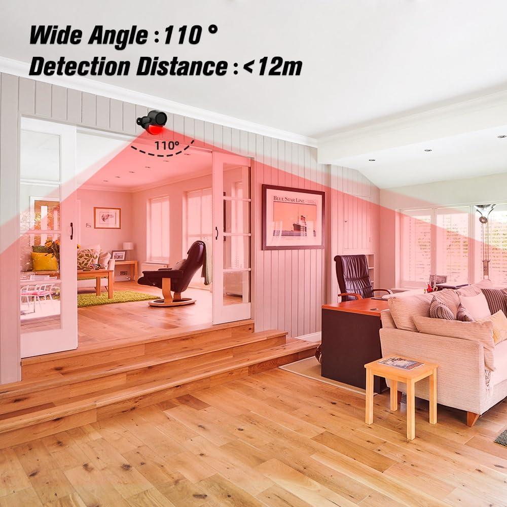 Alarma de Movimiento Infrarroja Luckydeer 125dB con Control Remoto