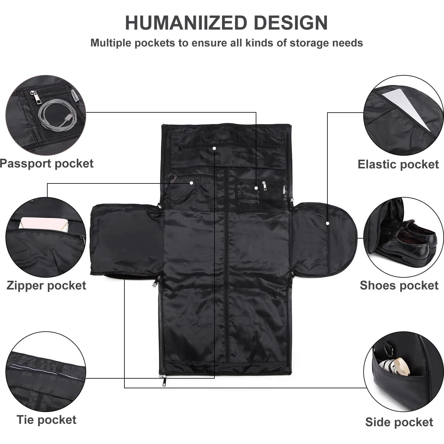 Bolsa de Viaje Convertible Seyfocnia 2 en 1 para Ropa 45L