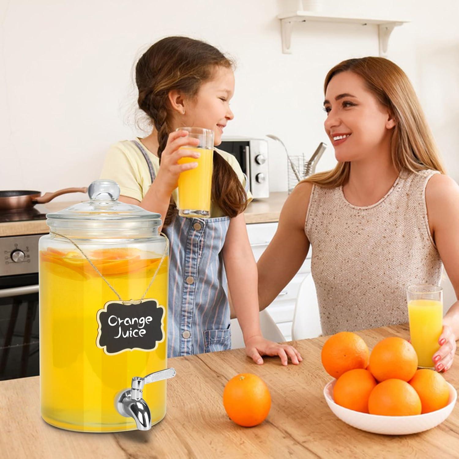 Dispensador de Bebidas de Vidrio 3.78L PARAISODOS con Grifo