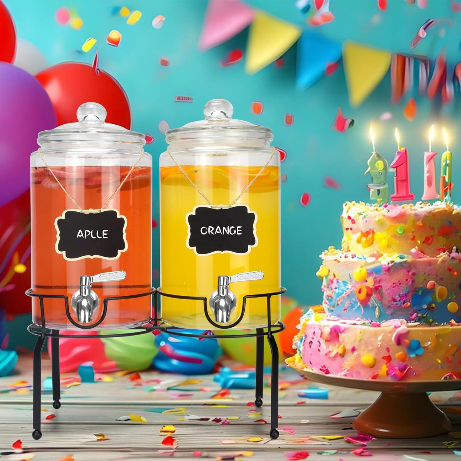 Dispensador de Bebidas de Vidrio 3.78L PARAISODOS con Grifo