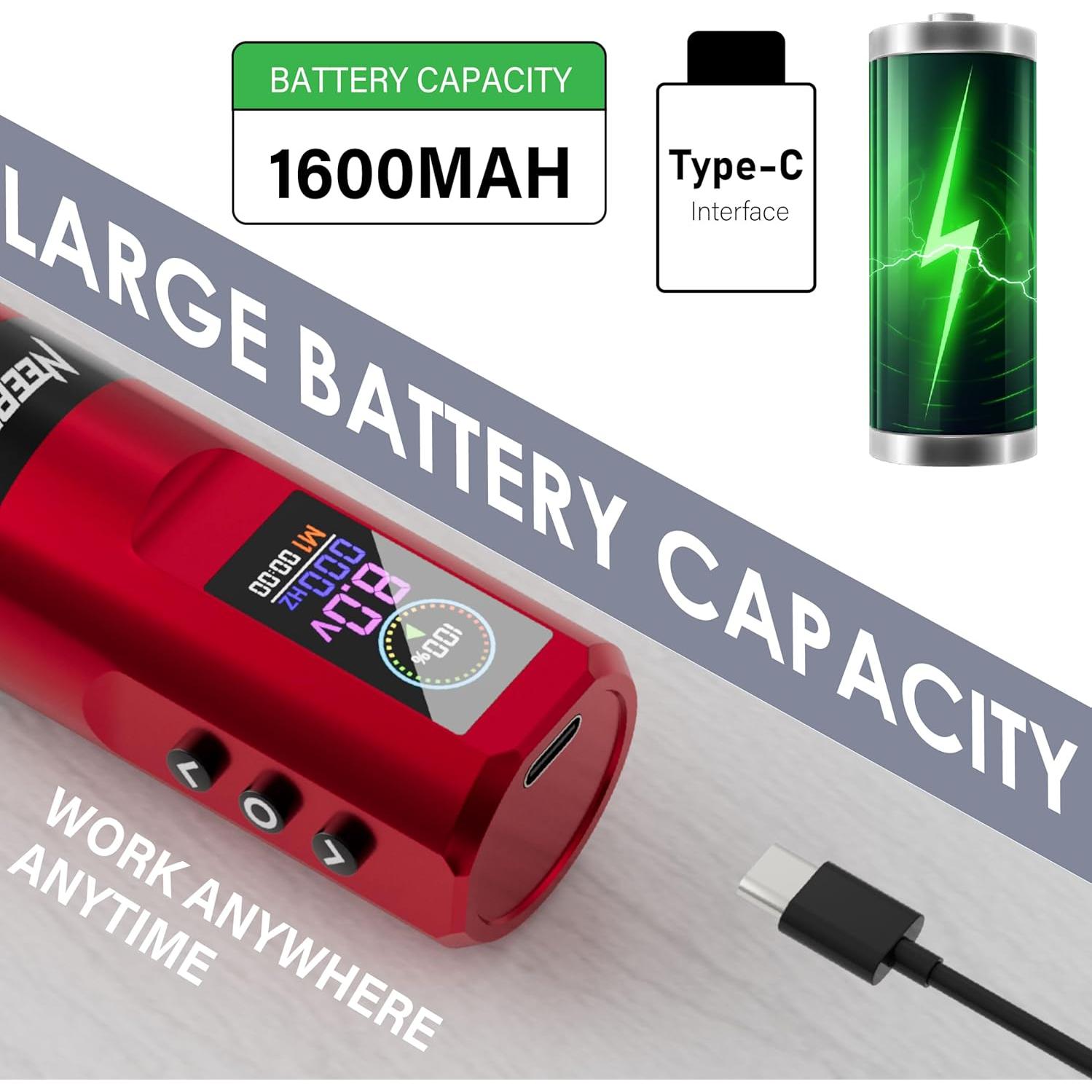 Kit de Tatuaje Inalámbrico Neebol para Principiantes - Completo