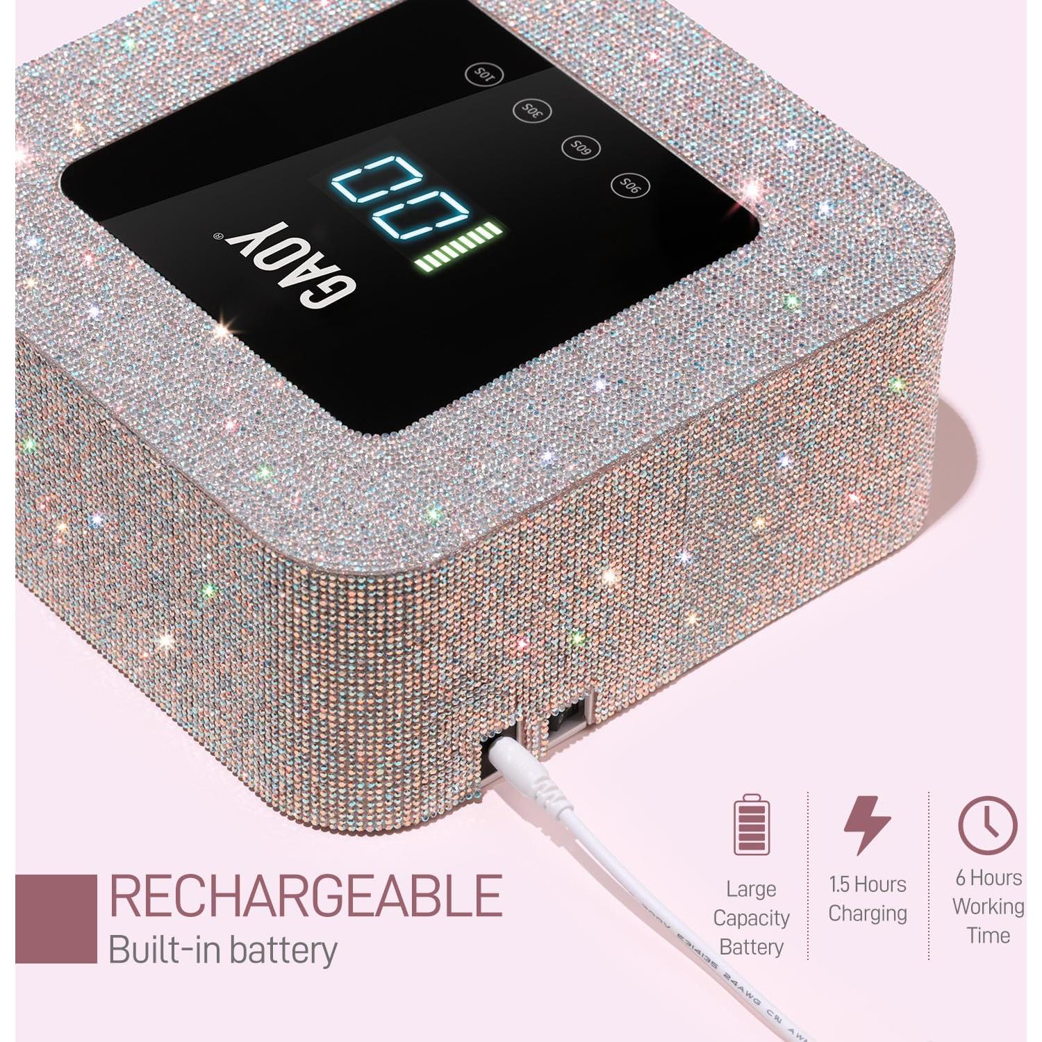 Lámpara UV LED Inalámbrica GAOY para Uñas de Gel 7800mAh