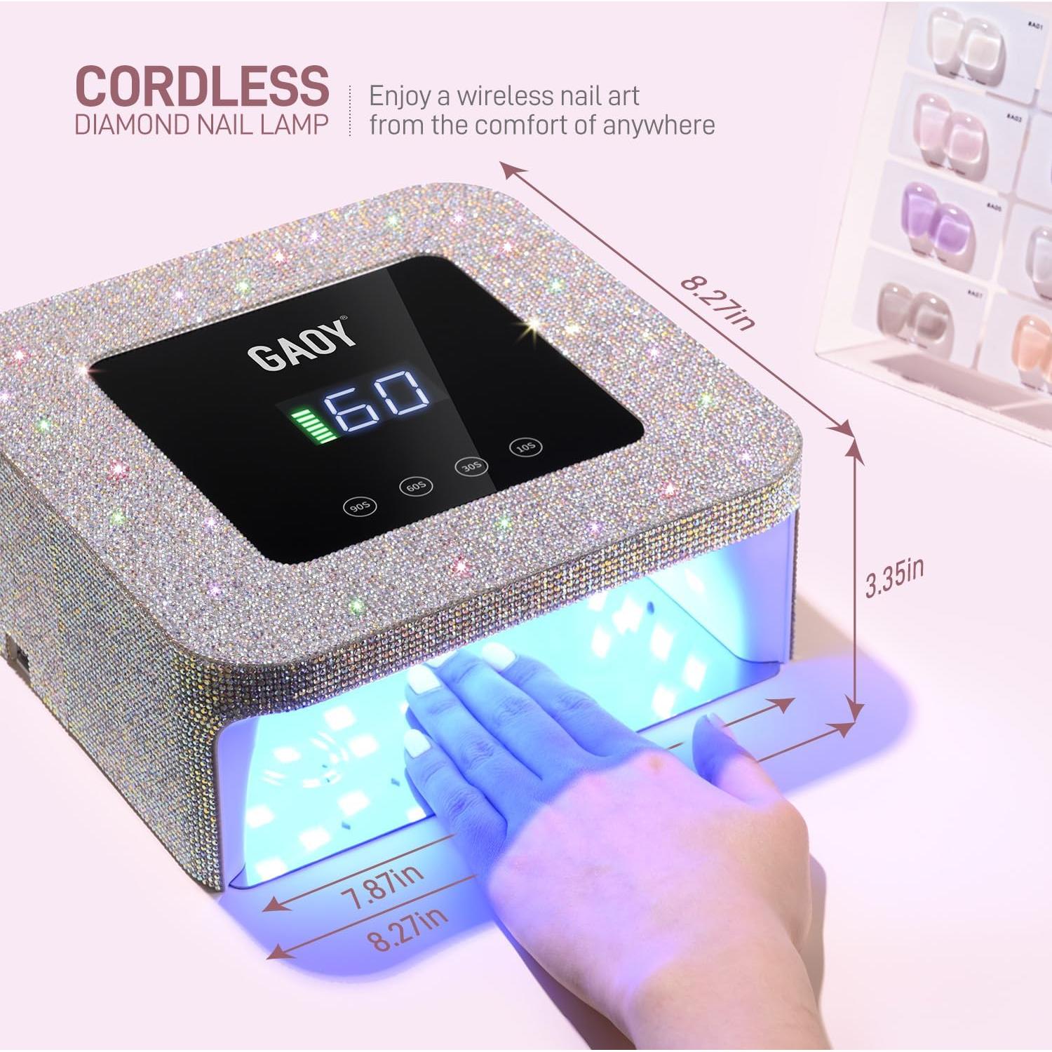 Lámpara UV LED Inalámbrica GAOY para Uñas de Gel 7800mAh