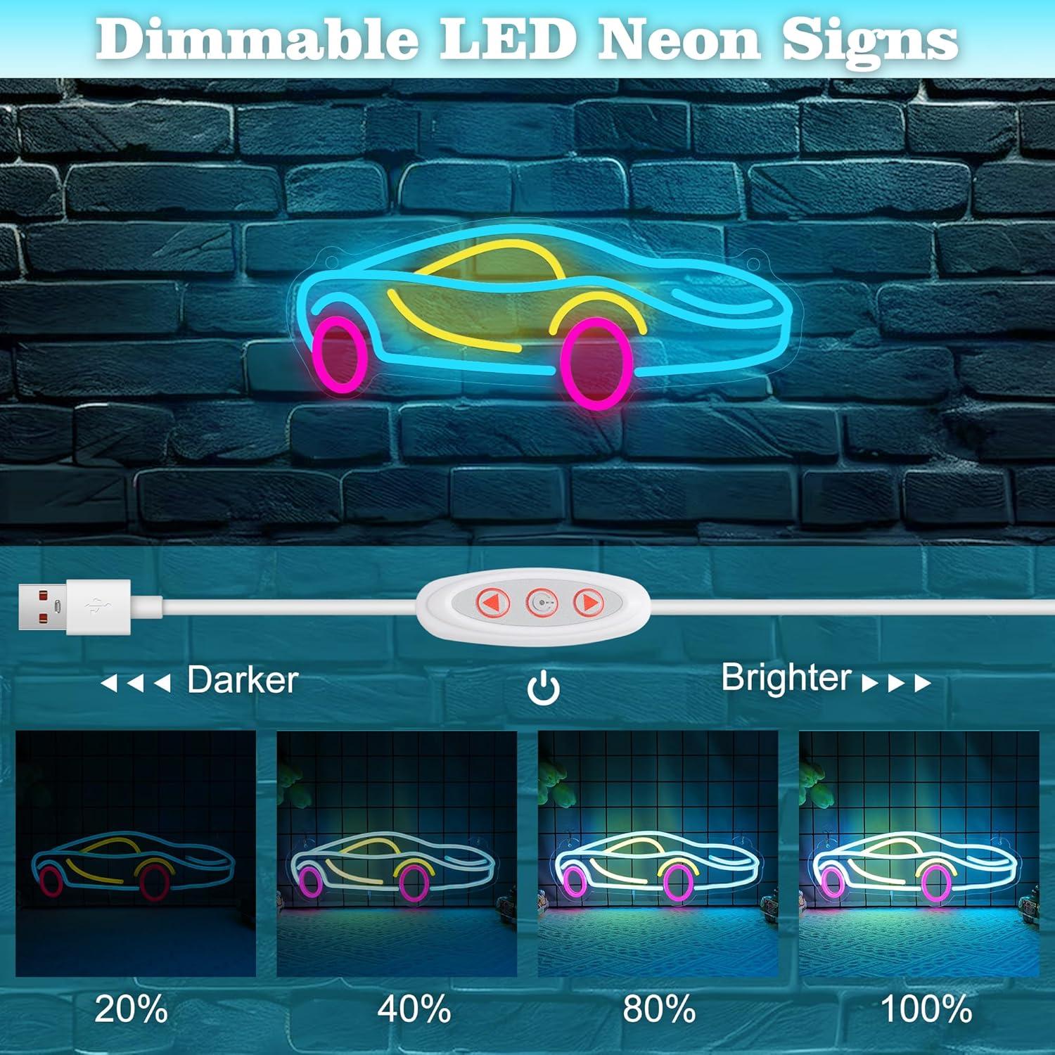 Letrero de Neón DJ Anywin 35cm Regulable LED USB