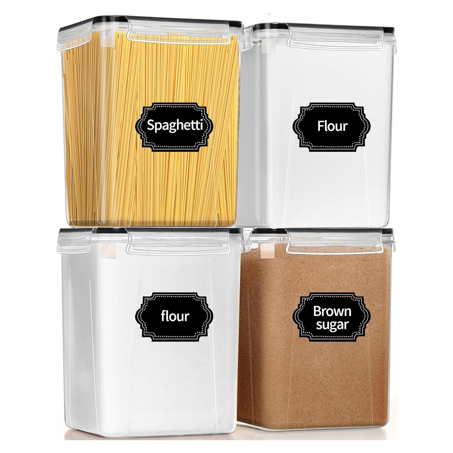 Contenedores de Almacenamiento Hermético PRAKI 5.2L 4pcs Negro