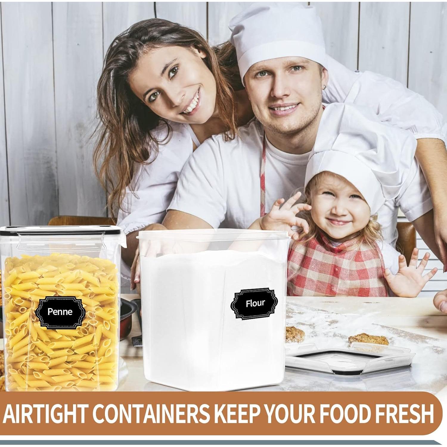 Contenedores de Almacenamiento Hermético PRAKI 5.2L 4pcs Negro