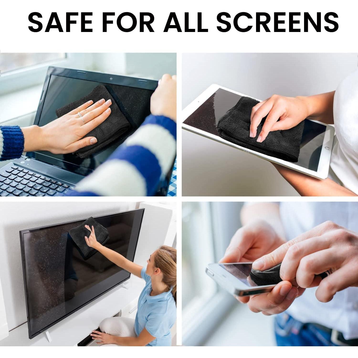 Kit Limpiador de Pantallas EVEO® con Paño Microfibra 1 Paquete