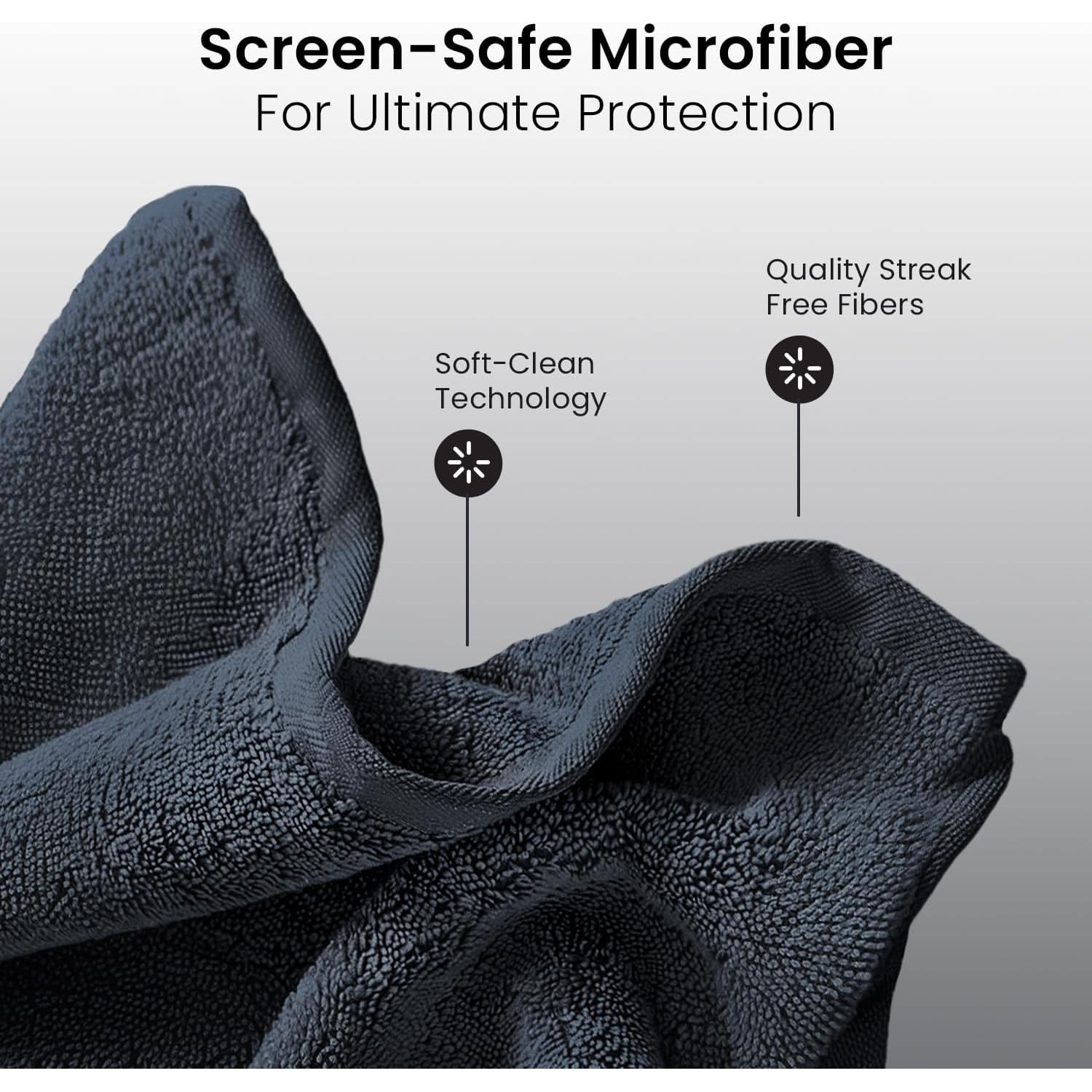 Kit Limpiador de Pantallas EVEO® con Paño Microfibra 1 Paquete