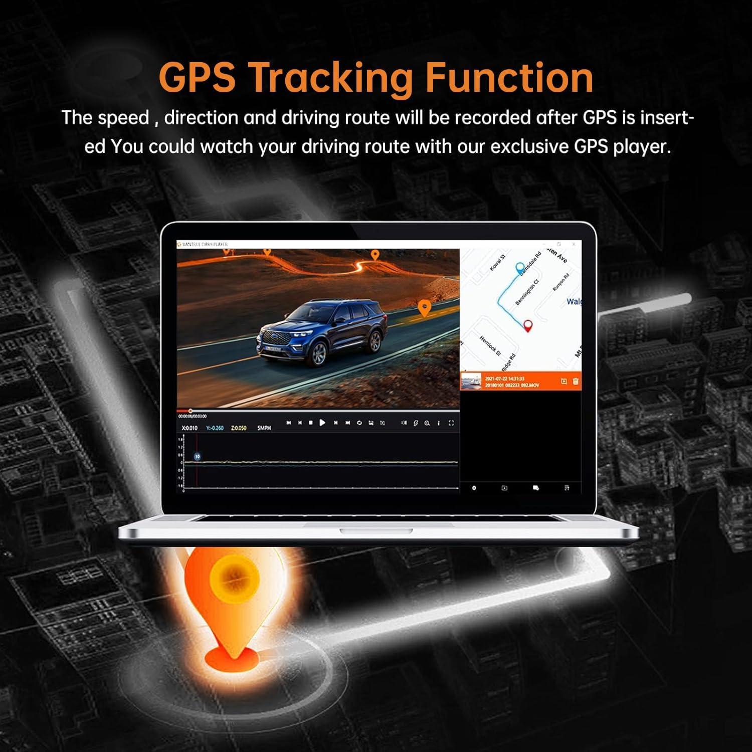 Cámara de tablero Martalk 5K 12" con GPS y visión nocturna