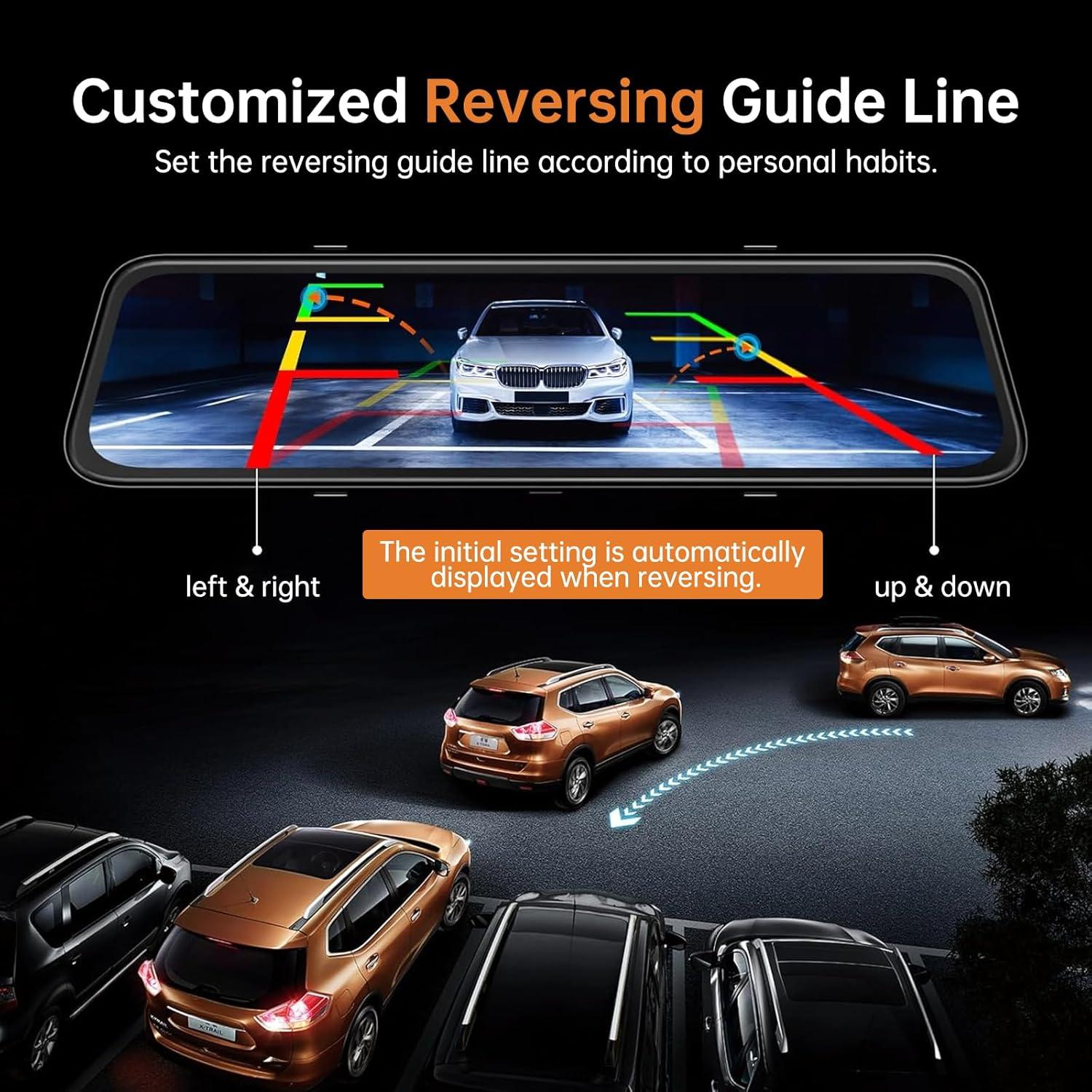 Cámara de tablero Martalk 5K 12" con GPS y visión nocturna