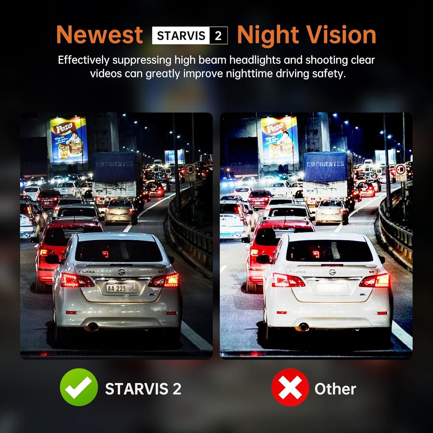 Cámara de tablero Martalk 5K 12" con GPS y visión nocturna