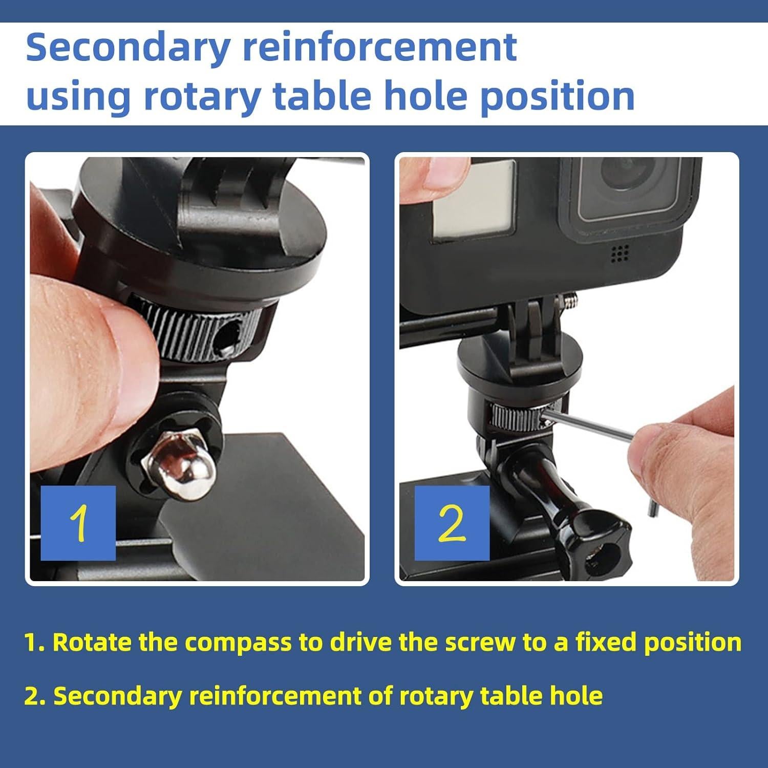 Soporte de trípode para cámara SRUIM 2 piezas 360° GoPro