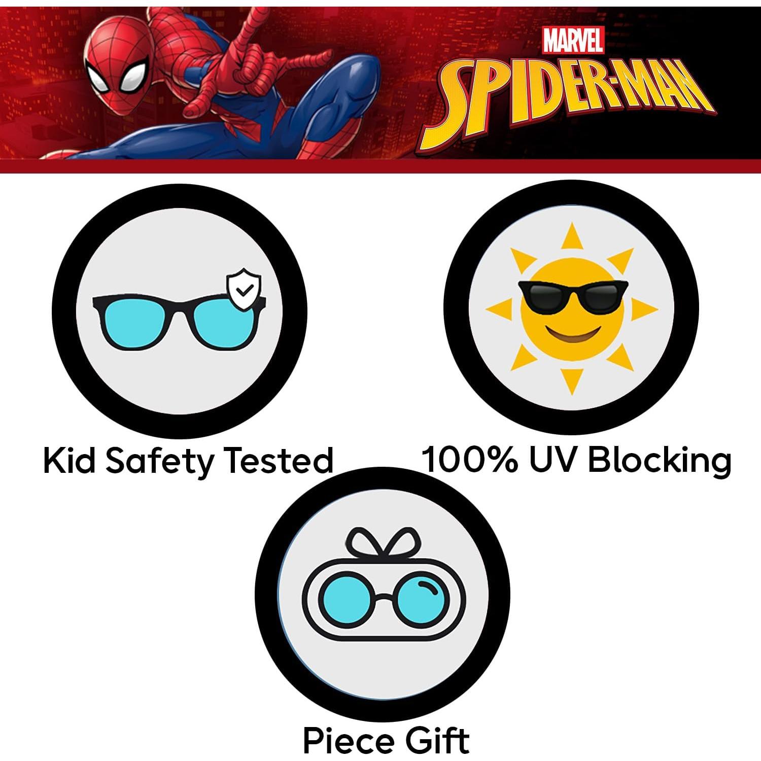 Gafas de sol Spiderman para niños - Protección UV y estuche