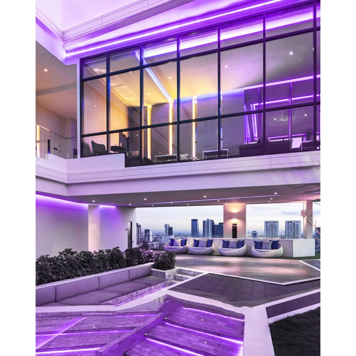 Luz de tira LED de neón morado 5M YM E-Bright IP67