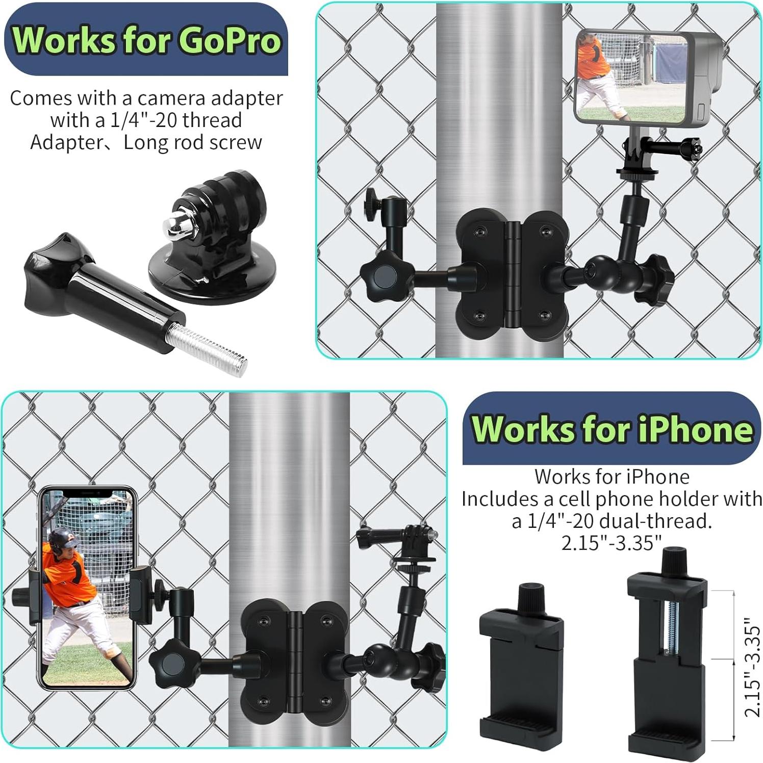 Montaje Magnético Doble Brazo FSNIWEKO para Mevo Start y GoPro