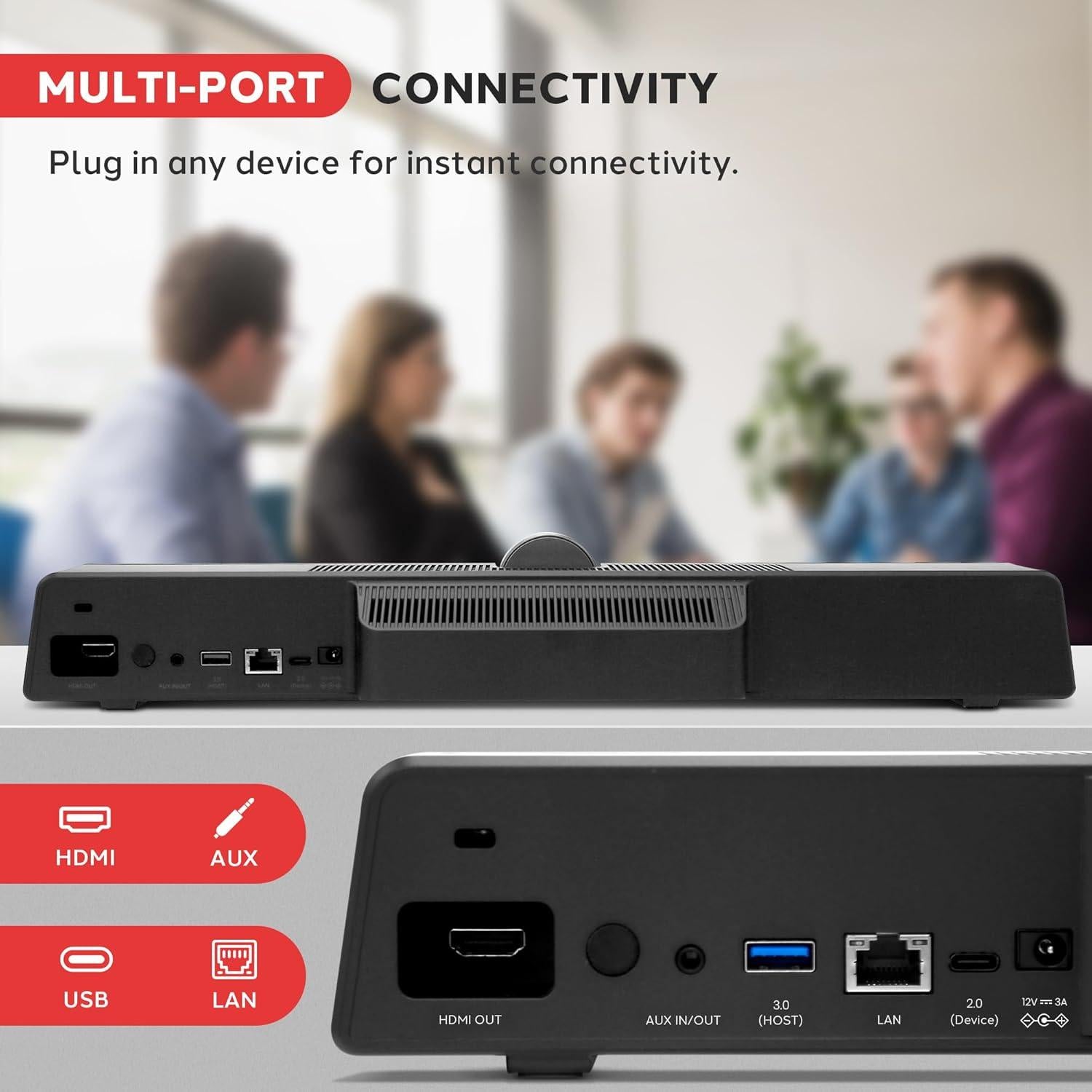 Cámara de Conferencia 4K Pyle con Zoom 5X y Micrófono 8m