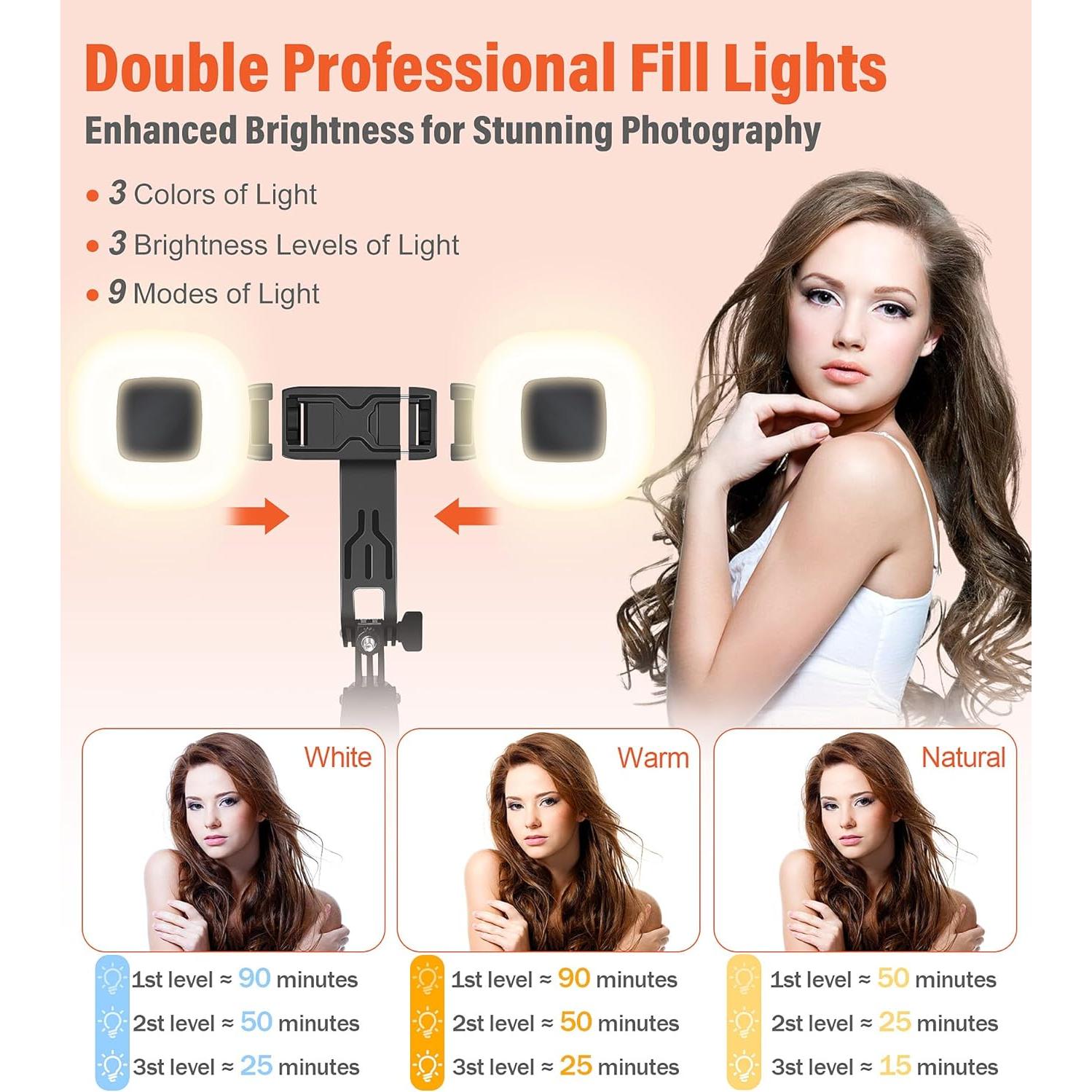 Trípode para Selfie Funxee 180 cm con Control Remoto y Luces LED