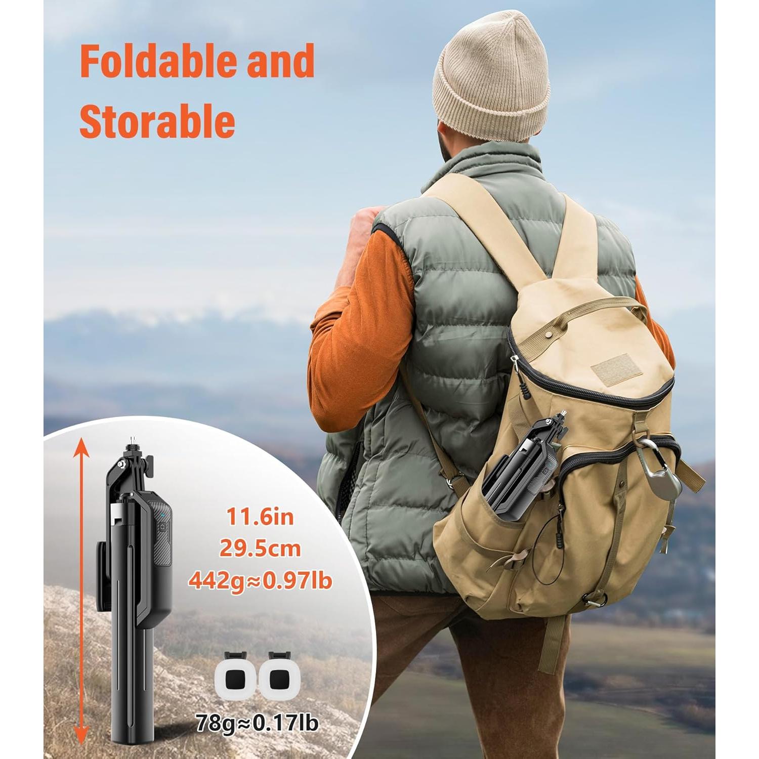 Trípode para Selfie Funxee 180 cm con Control Remoto y Luces LED