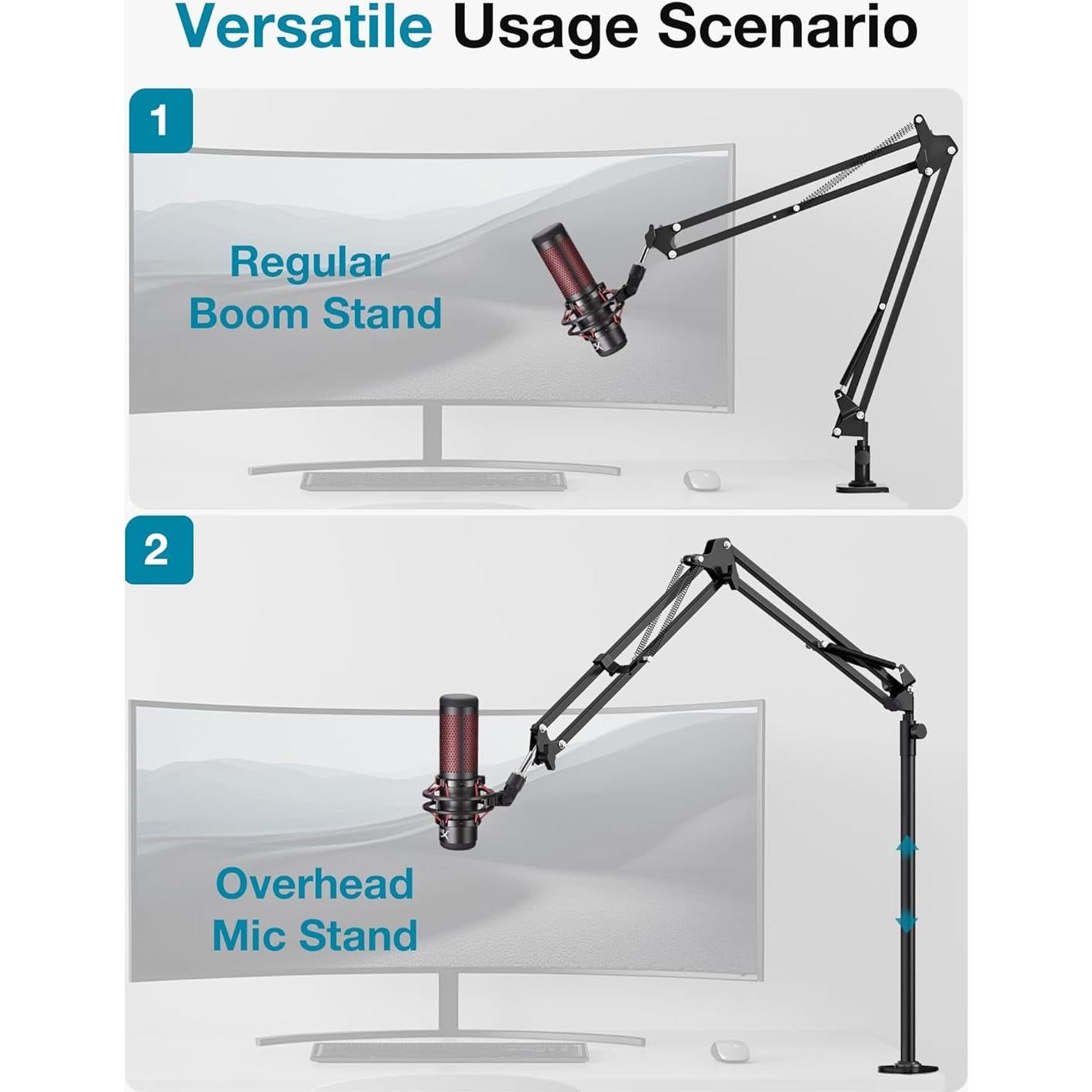 Soporte de Micrófono InnoGear Negro, Brazo Giratorio 360°