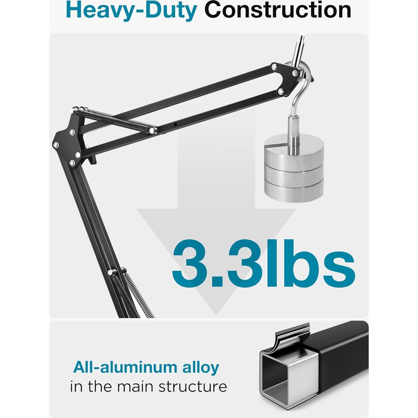 Soporte de Micrófono InnoGear Negro, Brazo Giratorio 360°