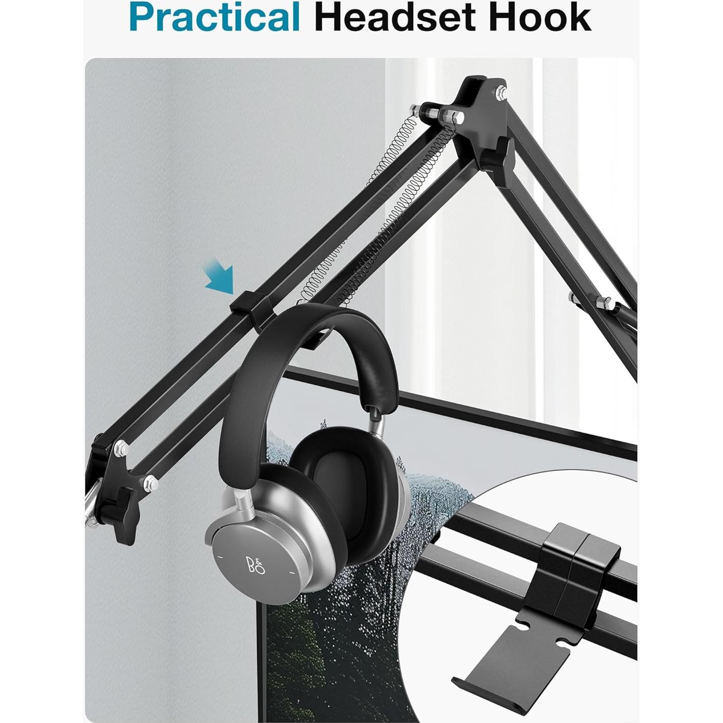 Soporte de Micrófono InnoGear Negro, Brazo Giratorio 360°