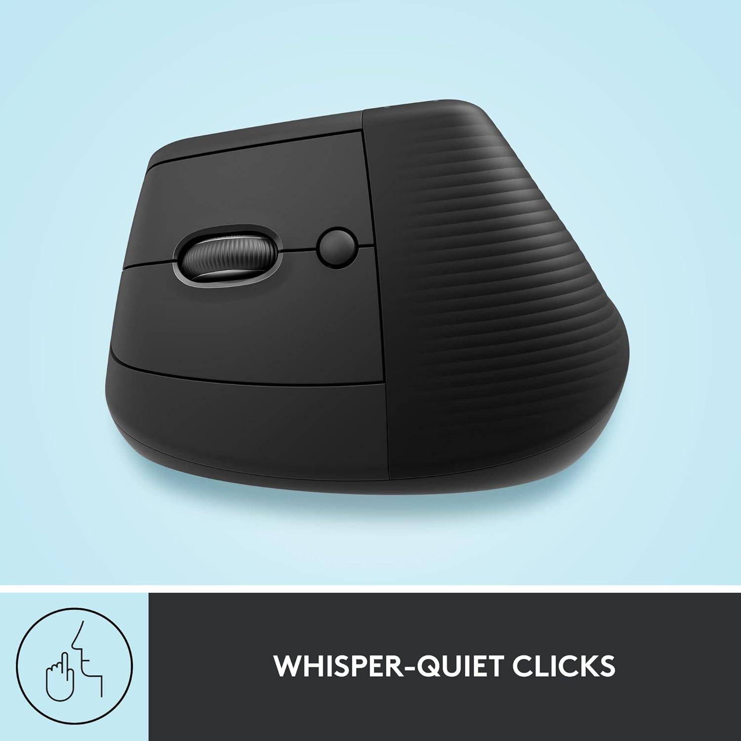 Mouse Ergonómico Vertical Logitech Lift para Mano Izquierda - Inalámbrico Bluetooth