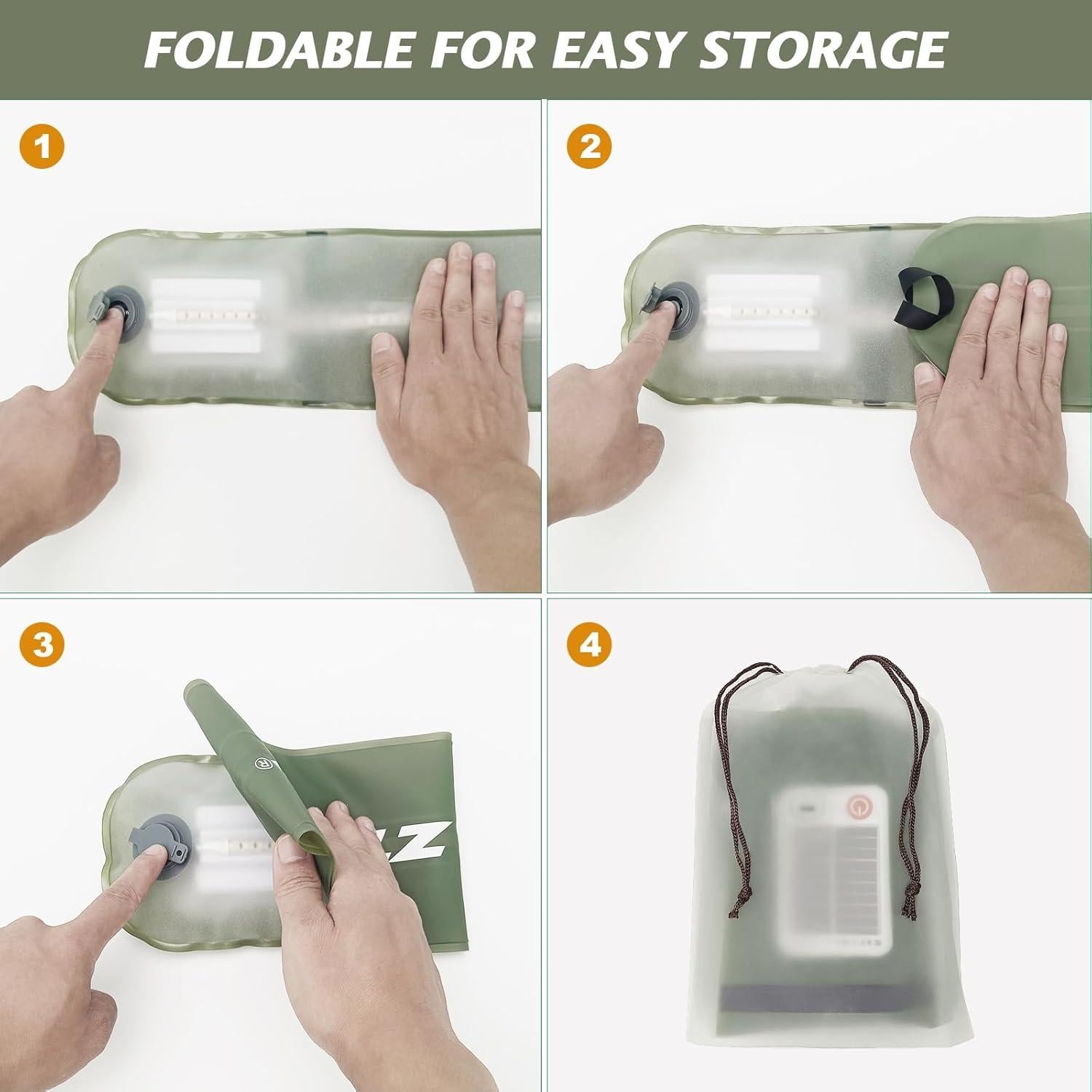 Luz de Camping Inflable Solar Qoolife 60cm IP66