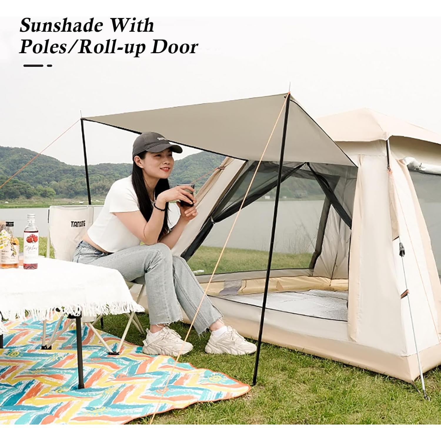 Carpa de Camping Instantánea Blackpongo BG2406 para 4 Personas